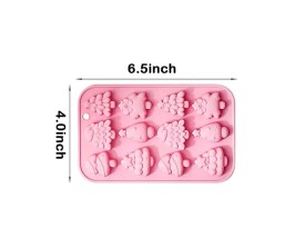 Molde silicona 12 arbolitos Navidad surtidos